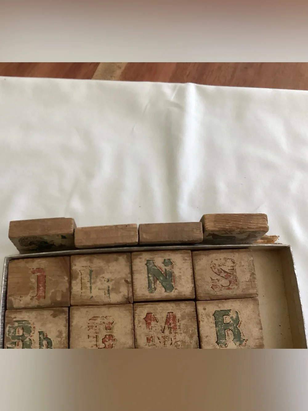 ANTIQUE Set of RARE Antique paper lithographed wooden Alphabet and picture